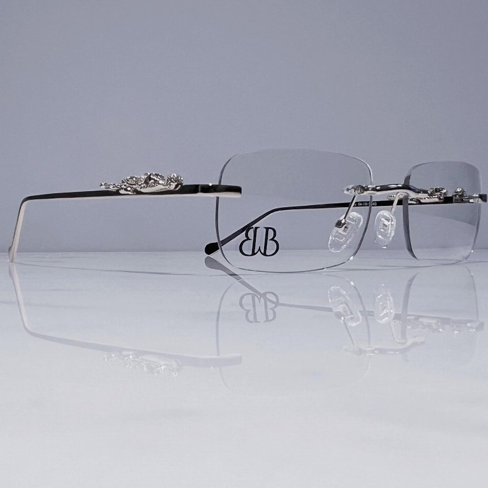 Braglia White Gold Glasses Sunglasses Eyeglasses Frames